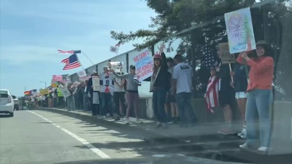 Protesters Fill Walnut Creek to Oppose President Trump’s Policies