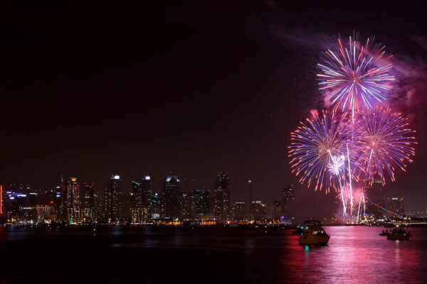 Fireworks Light Up San Diego Bay for Big Bay Boom Independence Day Celebration