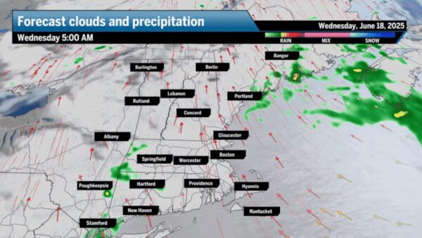 Weather Update: Showers and Humidity Persist in New England