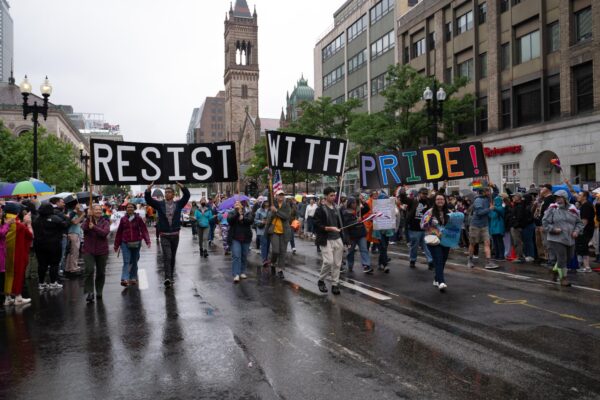 Protesters Celebrate LGBTQ+ Rights at Boston Pride While Opposing President Trump