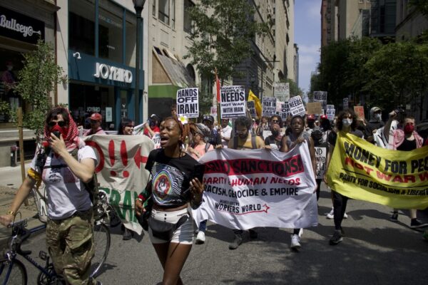 Philadelphians Protest U.S. Military Actions in the Middle East Amid Ceasefire