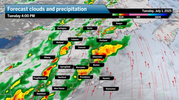 Summer Storms and Humidity Build in New England as Week Progresses
