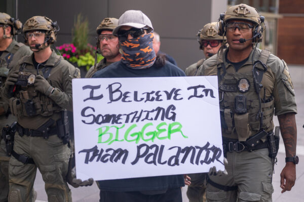 Protesters Rally Against Palantir Technologies in Denver