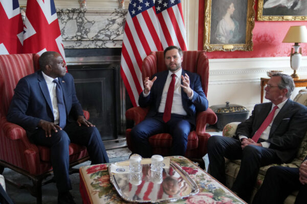 U.S. Vice President JD Vance Meets U.K. Foreign Secretary David Lammy Amid Global Conflicts