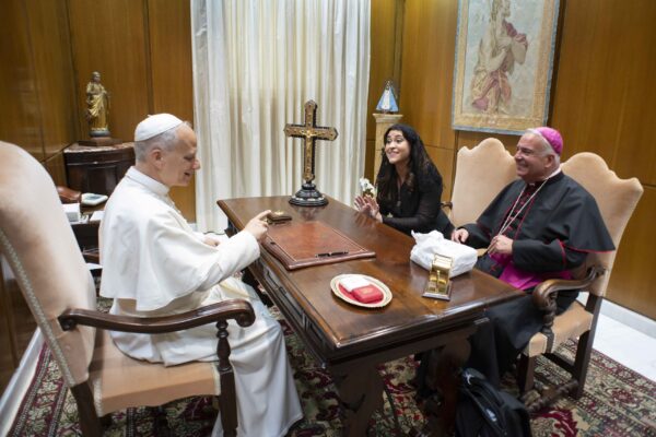 Archbishop Pérez and EWTN News President Meet with Pope Leo XIV Ahead of NCYC