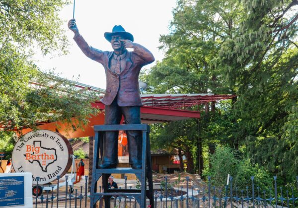 University of Texas Honors Longhorn Band Legacy with Statue of Vincent R. DiNino