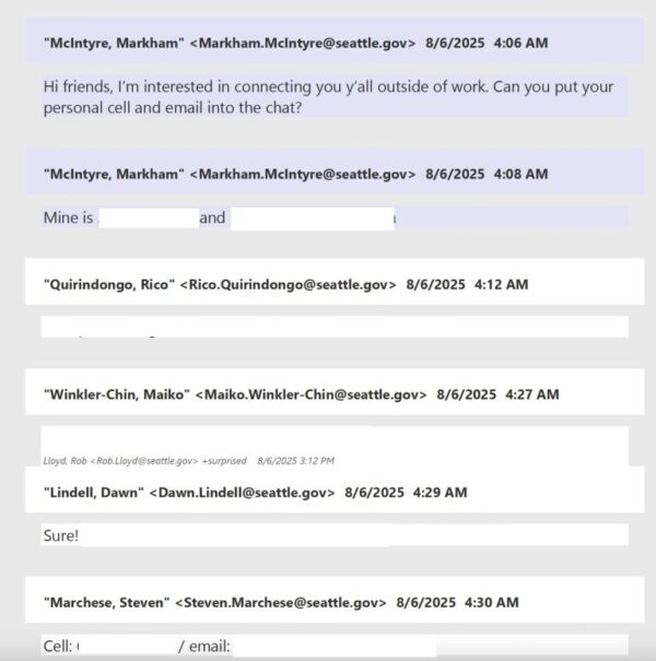 Seattle Economic Development Director Solicits Campaign Support from City Directors